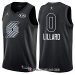 Maillot All Star 2018 Portland Trail Blazers Damian Lillard 0 Noir