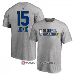 Maillot Manche Courte All Star 2024 Nikola Jokic Gris