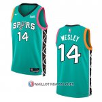 Maillot San Antonio Spurs Blake Wesley NO 14 Ville 2022-23 Vert