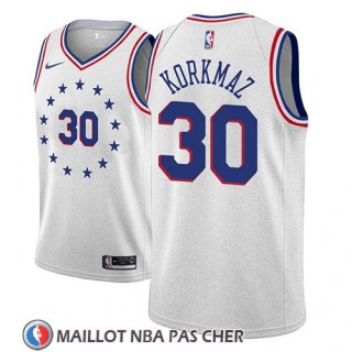 Maillot Philadelphia 76ers Furkan Korkmaz Earned 2018-19 Gris