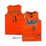 Maillot Philadelphia 76ers Allen Iverson NO 3 Retro Orange