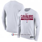 Maillot Manches Longues Cleveland Cavaliers Practice Performance 2022-23 Blanc