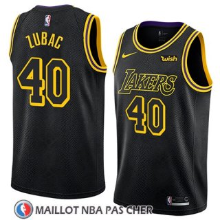 Maillot Los Angeles Lakers Ivica Zubac No 40 Ciudad 2018 Noir