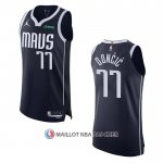 Maillot Dallas Mavericks Luka Doncic NO 77 Statement Authentique 2022-23 Bleu