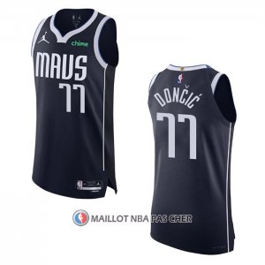 Maillot Dallas Mavericks Luka Doncic NO 77 Statement Authentique 2022-23 Bleu