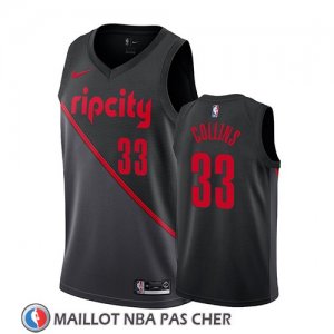 Maillot Portland Trail Blazers Zach Collins Ville 2019 Noir