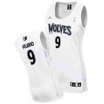 Maillot Femme de Rubio Minnesota Timberwolves #9 Blanc