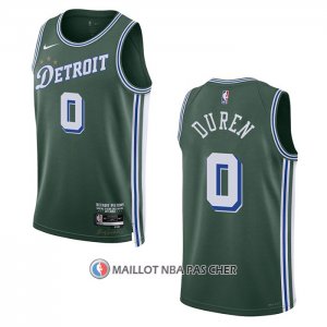 Maillot Detroit Pistons Jalen Duren NO 0 Ville 2022-23 Vert