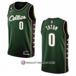 Maillot Boston Celtics Jayson Tatum NO 0 Ville 2022-23 Vert