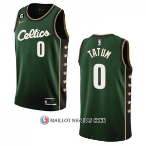 Maillot Boston Celtics Jayson Tatum NO 0 Ville 2022-23 Vert