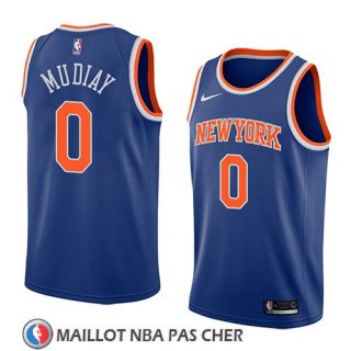 Maillot New York Knicks Emmanuel Mudiay No 0 Icon 2018 Bleu