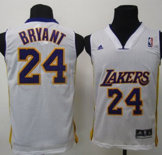 Maillot Enfant de Bryant Los Angeles Lakers #24 Blanc