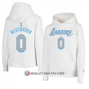 Veste a Capuche Los Angeles Lakers Russell Westbrook Ville Blanc