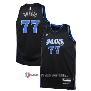 Maillot Enfant Dallas Mavericks Luka Doncic NO 77 Ville 2023-24 Bleu