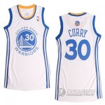 Maillot Femme de Curry Golden State Warriors #30 Blanc