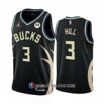Maillot Milwaukee Bucks George Hill NO 3 Statement 2022-23 Noir