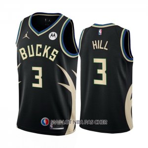 Maillot Milwaukee Bucks George Hill NO 3 Statement 2022-23 Noir
