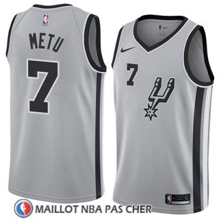 Maillot San Antonio Spurs Chimezie Metu No 7 Statement 2018 Gris