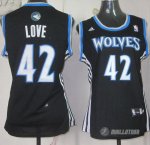 Maillot Femme de Love Minnesota Timberwolves #42 Noire