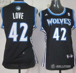 Maillot Femme de Love Minnesota Timberwolves #42 Noire
