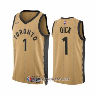 Maillot Toronto Raptors Gradey Dick NO 1 Ville 2023-24 Or