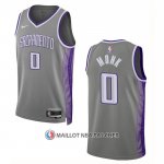 Maillot Sacramento Kings Malik Monk NO 0 Ville 2022-23 Gris