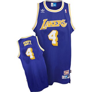 Maillot Retro Lakers Scott 4 Bleu