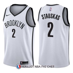 Maillot Brooklyn Nets Nik Stauskas Association 2 2017-18 Blanc