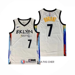 Maillot Brooklyn Nets Kevin Durant Ville 2020-21 Blanc