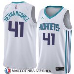 Maillot Charlotte Hornets Willy Hernangomez No 41 Association 2018 Blanc