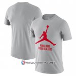 Maillot Manche Courte Portland Trail Blazers Essential Jumpman Gris