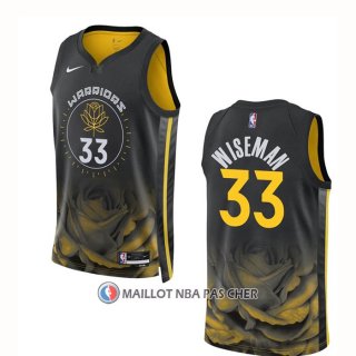 Maillot Golden State Warriors James Wiseman NO 33 Ville 2022-23 Noir