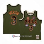 Maillot Philadelphia 76ers Allen Iverson NO 3 Mitchell & Ness 1996-97 Vert
