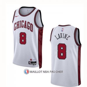 Maillot Chicago Bulls Zach Lavine NO 8 Ville 2022-23 Blanc