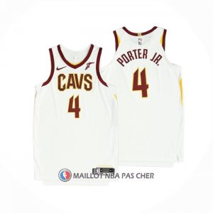 Maillot Cleveland Cavaliers Kevin Porter JR. NO 4 Association Authentique Blanc