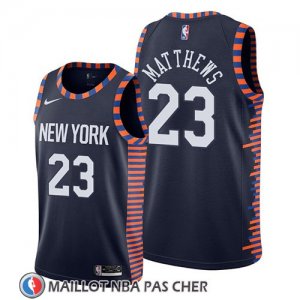Maillot New York Knicks Wesley Matthews Ville 2019 Bleu
