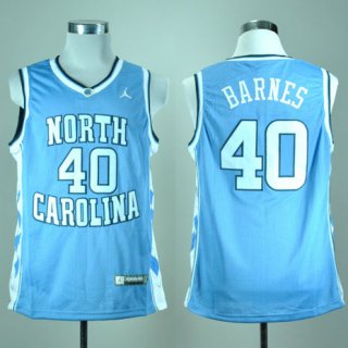 Maillot Barnes North Carolina Tar Heels #40 Bleu