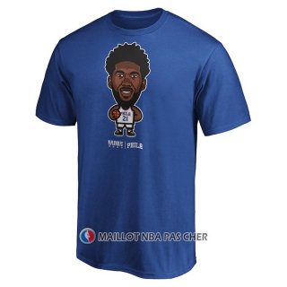 Maillot Manche Courte Philadelphia 76ers Joel Embiid Star Player Bleu
