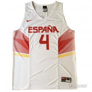Maillot Pau Gasol Espana 2014 #4 Blanc