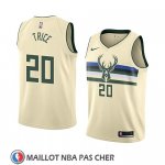 Maillot Milwaukee Bucks Travis Trice No 20 Ciudad 2018 Crema