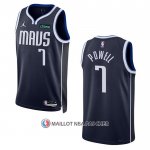 Maillot Dallas Mavericks Dwight Powell NO 7 Statement 2022-23 Bleu