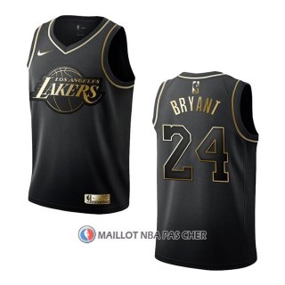 Maillot Enfant Golden Edition Los Angeles Lakers Kobe Bryant NO 24 Noir