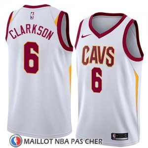 Maillot Cleveland Cavaliers Jordan Clarkson No 6 Association 2018 Blanc