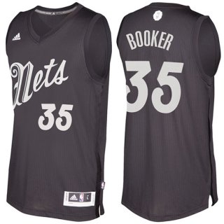 Maillot Navidad 2016 Trevor Booker Nets 35 Noir