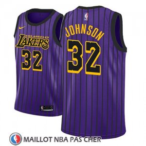 Maillot Los Angeles Lakers Magic Johnson No 32 Ciudad 2018 Volet