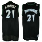 Maillot retro de Garnett Minnesota Timberwolves #21 Noir