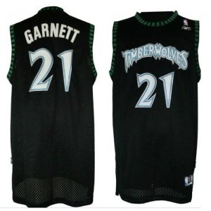Maillot retro de Garnett Minnesota Timberwolves #21 Noir
