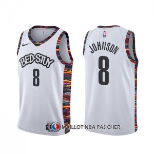 Maillot Brooklyn Nets Tyler Johnson Ville 2020 Blanc