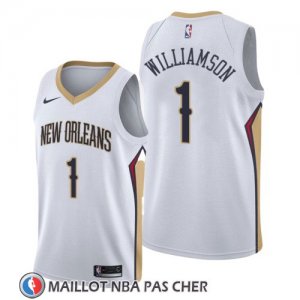 Maillot New Orleans Pelicans Zion Williamson Association 2019-20 Blanc