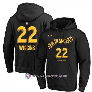 Veste a Capuche Golden State Warriors Andrew Wiggins Ville 2023-24 Noir  Veste a Capuche Golden State Warriors Andrew Wiggins Ville 2023-24 Noir